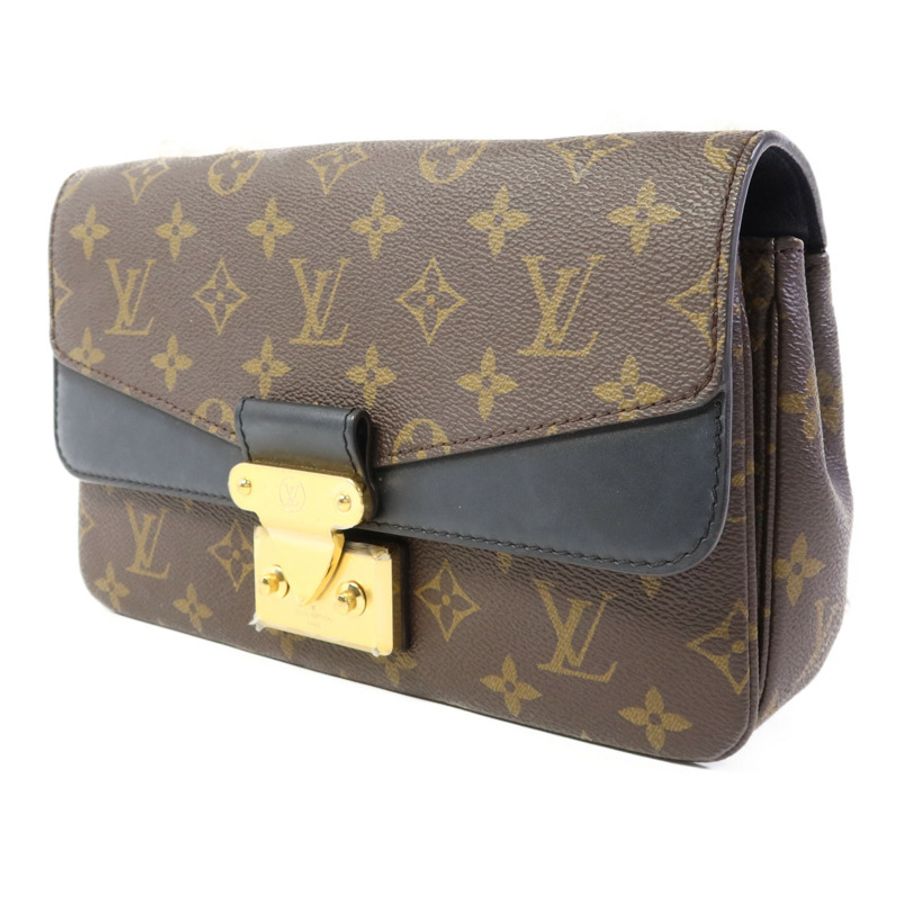LOUIS VUITTON Monogram Marceau金扣肩背袋棕色-2