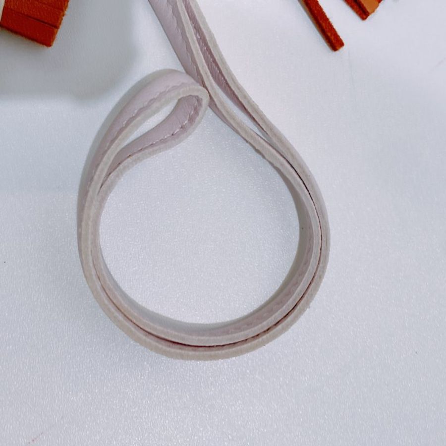 TW4522 Hermes 愛馬仕 馬仔掛件 小皮具Rodeo Charm PM Craie/Gold/mauve Pale-11