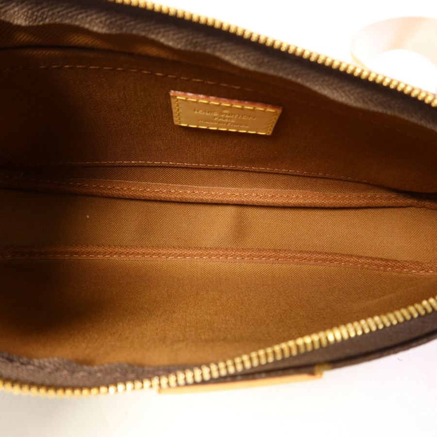 LOUIS VUITTON Monogram Multi Pochette Accessoires金扣手挽肩背兩用袋棕色-6