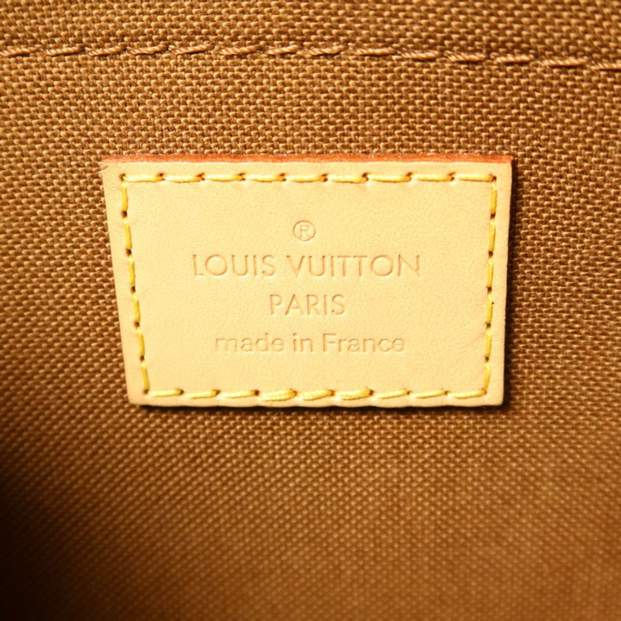 LOUIS VUITTON Monogram Multi Pochette Accessoires金扣手挽肩背兩用袋棕色-7