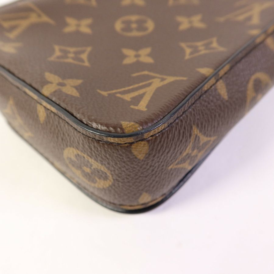 LOUIS VUITTON Monogram Macassar S-Lock肩背袋-13