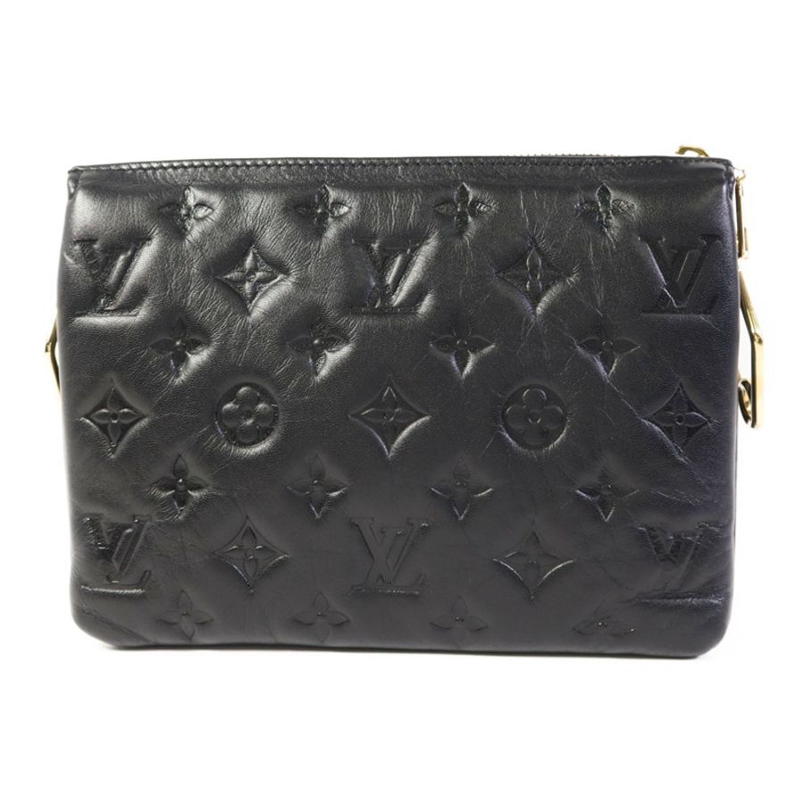 LOUIS VUITTON Monogram Embossed Coussin BB金扣鏈帶手挽肩背兩用袋-1