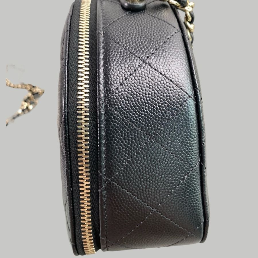 Chanel 25C Caviar Chain bag牛皮保齡包-2