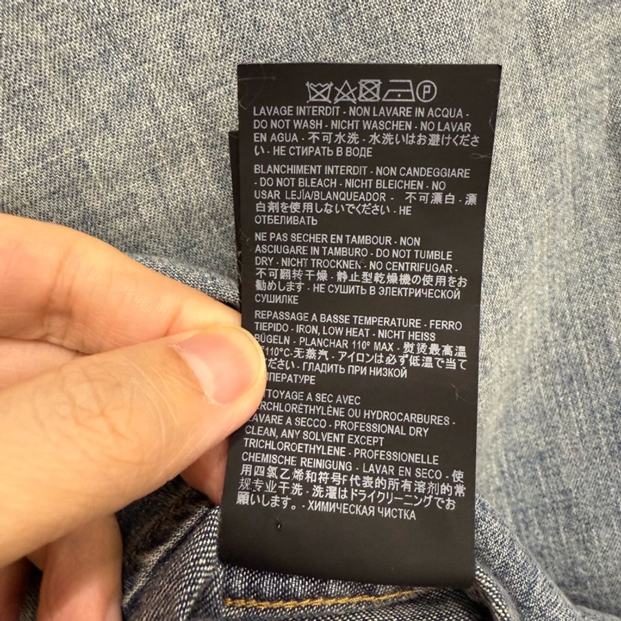 saint Laurent blue denim shirt with frill S 牛仔襯衫-5