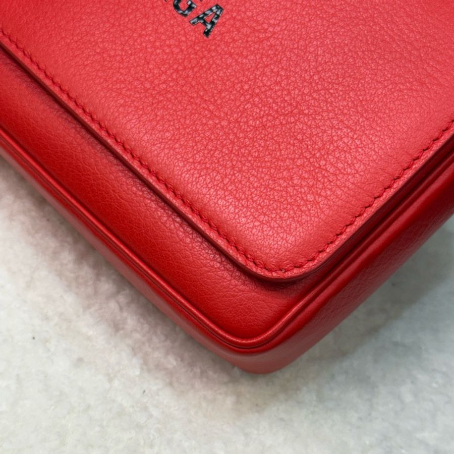 (膠膜未撕）巴黎世家 Balenciaga Everyday 20年春夏款紅色皮革粒面Woc-6
