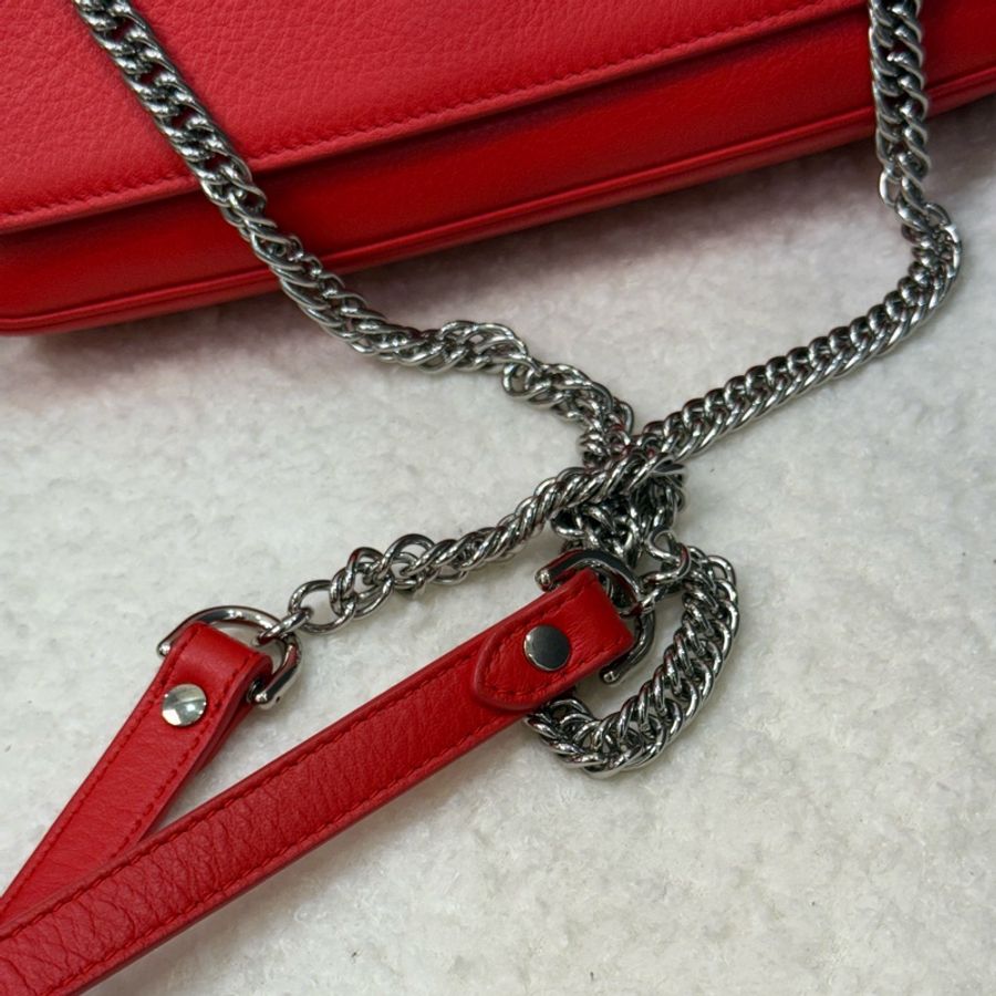 (膠膜未撕）巴黎世家 Balenciaga Everyday 20年春夏款紅色皮革粒面Woc-17
