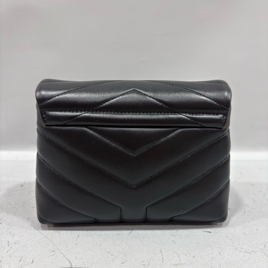 YSL Saint Laurent 678401 Toy Loulou mini 黑色牛皮金字胖胖包方胖包-2