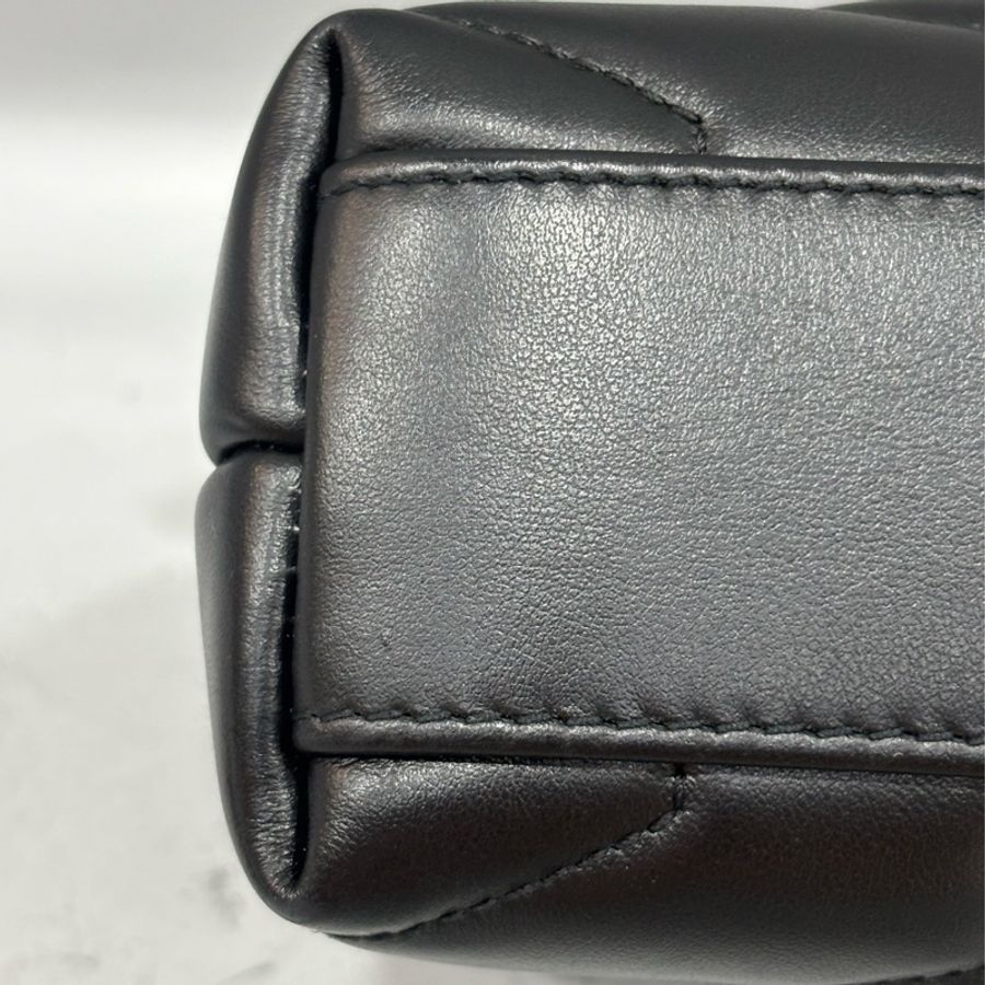 YSL Saint Laurent 678401 Toy Loulou mini 黑色牛皮金字胖胖包方胖包-11