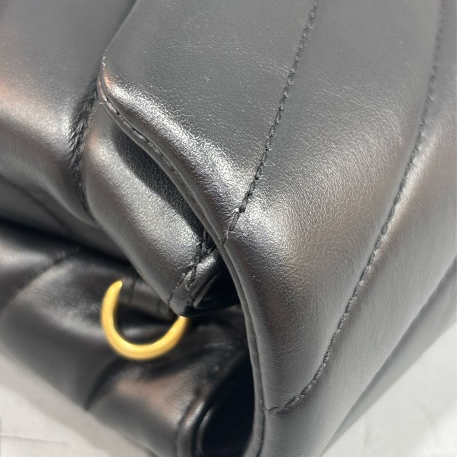 YSL Saint Laurent 678401 Toy Loulou mini 黑色牛皮金字胖胖包方胖包-13