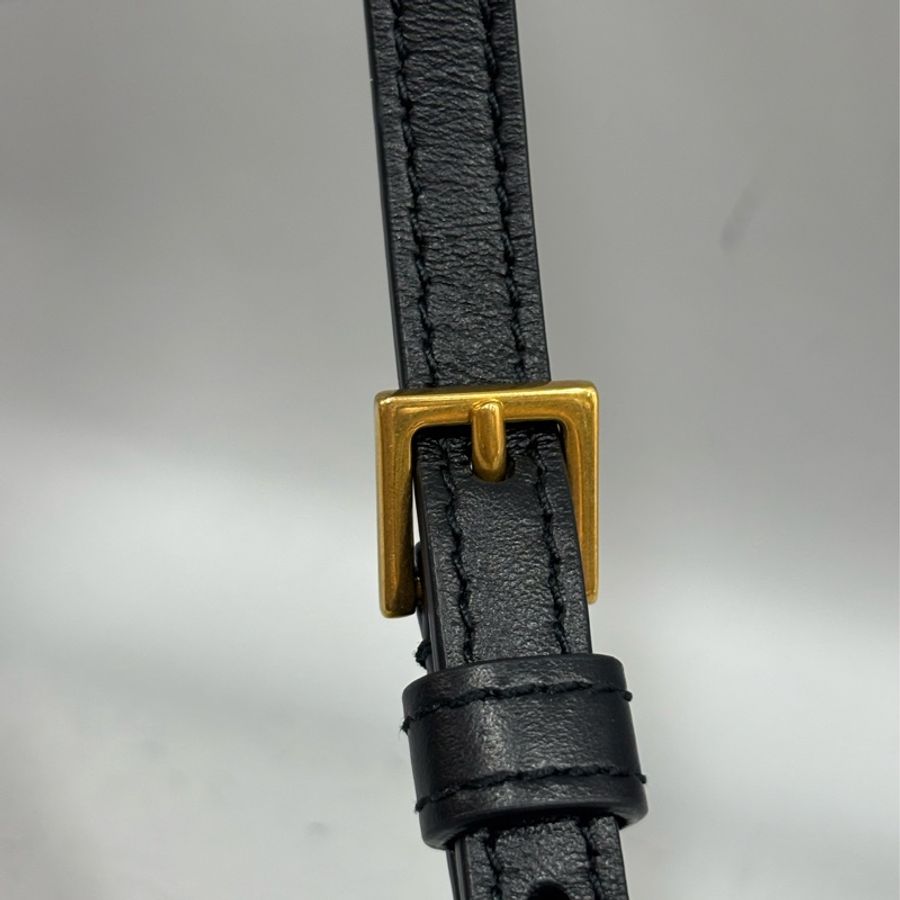 YSL Saint Laurent 678401 Toy Loulou mini 黑色牛皮金字胖胖包方胖包-53