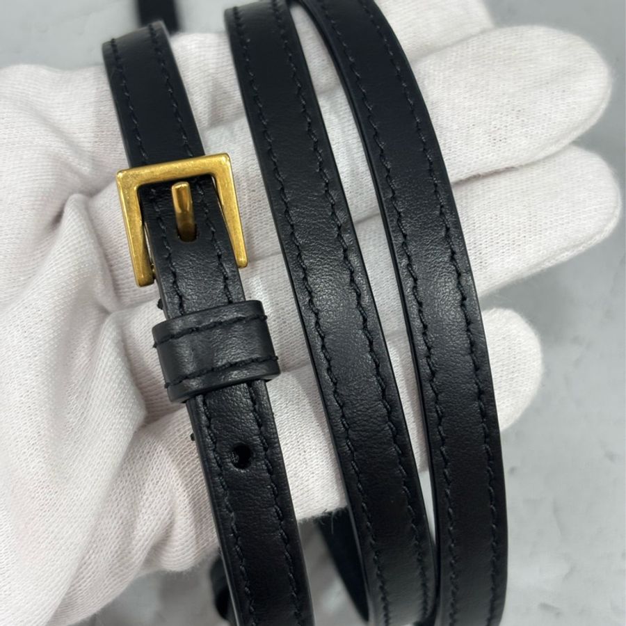 YSL Saint Laurent 678401 Toy Loulou mini 黑色牛皮金字胖胖包方胖包-55