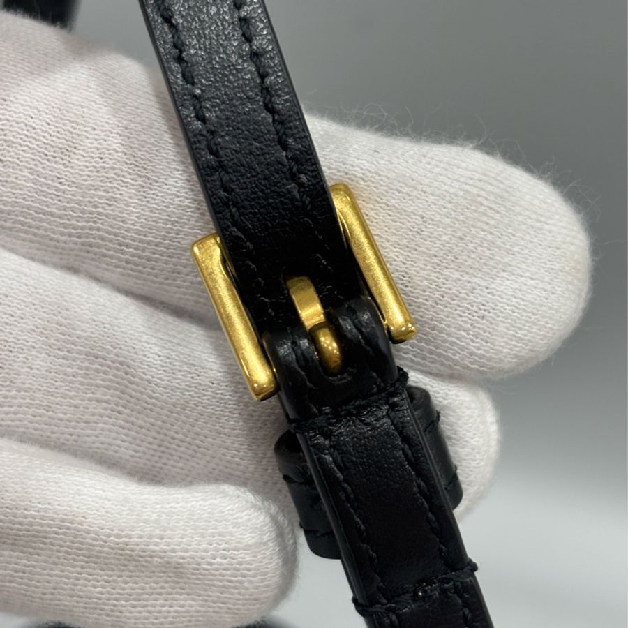 YSL Saint Laurent 678401 Toy Loulou mini 黑色牛皮金字胖胖包方胖包-61