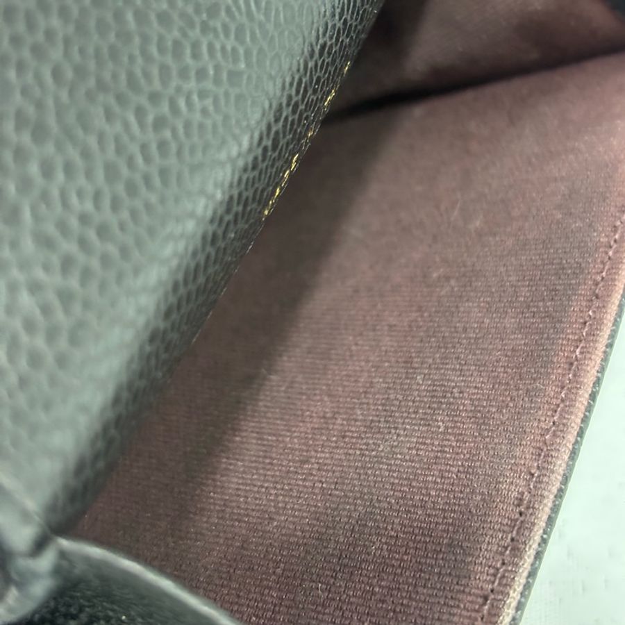 CHANEL AP0214 COCO 新款 背面有口袋 黑色荔枝皮 銀釦 釦式 零錢包 信用卡夾 名片夾 短夾 皮夾-29