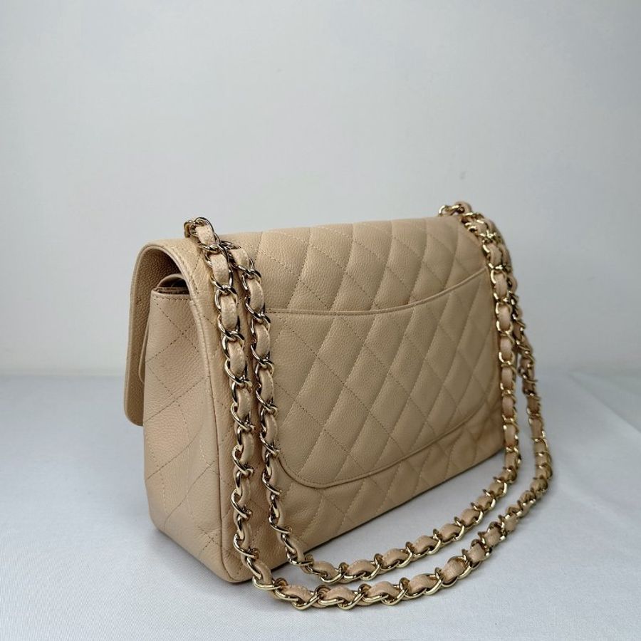 CHANEL 荔枝皮Jumbo 30鏈帶包-5