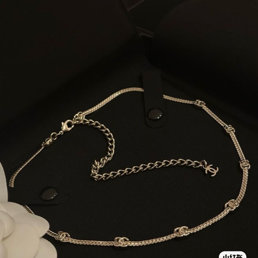 Chanel 香奈兒七花項鍊 淡金色-1