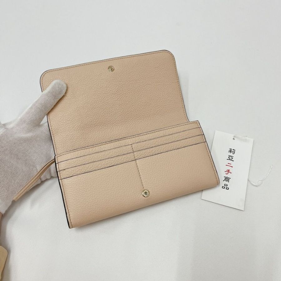 莉亞精品♡Chloe 粉膚色長夾 九新美品-12