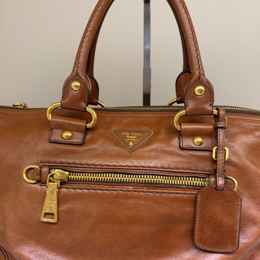 Prada 棕色公事包💼帶你賺大錢！💰💰來運轉-30
