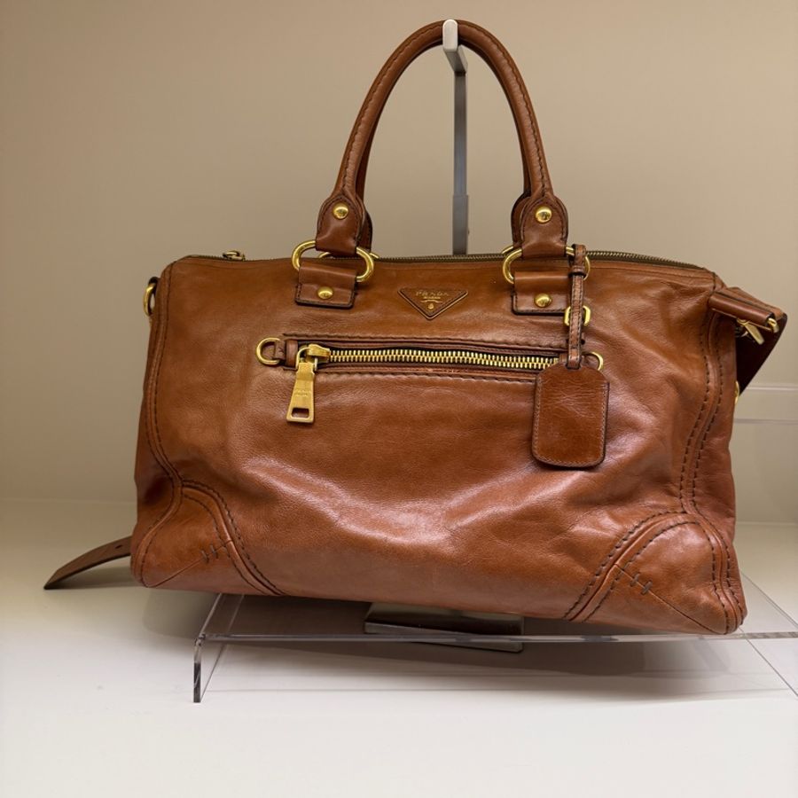 Prada 棕色公事包💼帶你賺大錢！💰💰來運轉-31