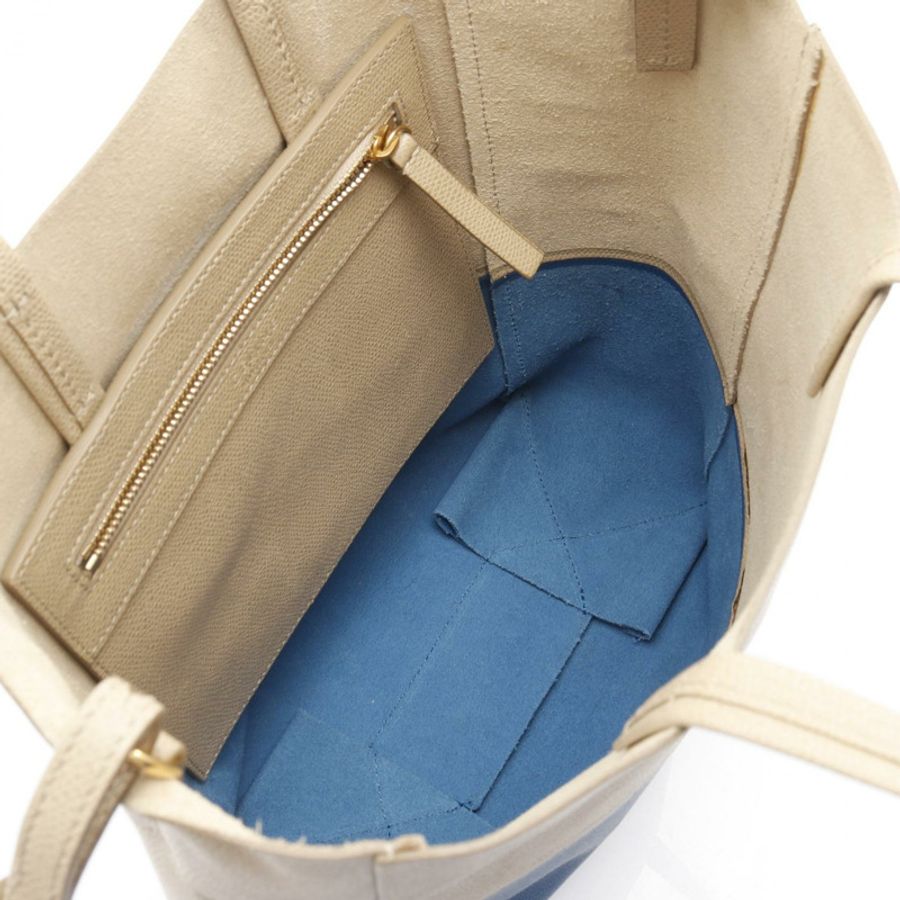 CELINE Vertical Small Cabas 手提單肩斜背包 176163 米色皮革-2
