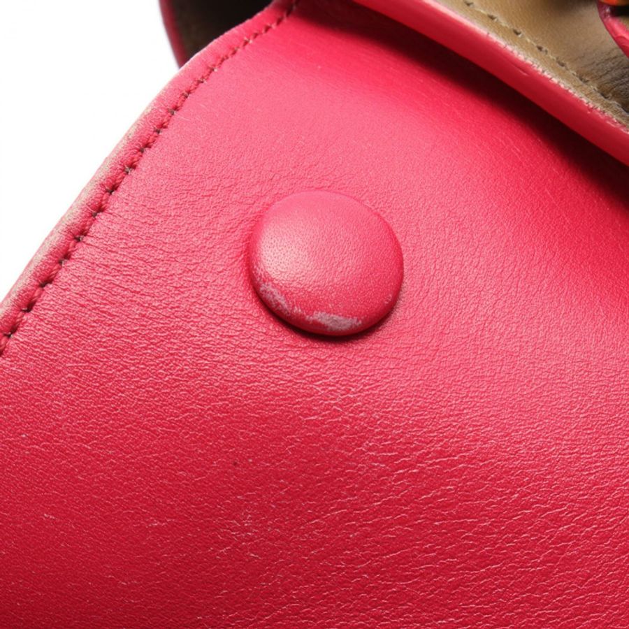 CELINE Trapeze 小號兩用肩包 174683 皮革 棕色 粉紅色 二手 Phoebe-7
