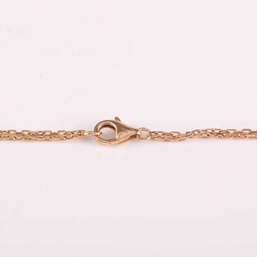Cartier LOVE18K金小餅鑲嵌2顆鑽石項鏈18K玫瑰金/鑽石項鏈玫瑰金18K項鍊-4