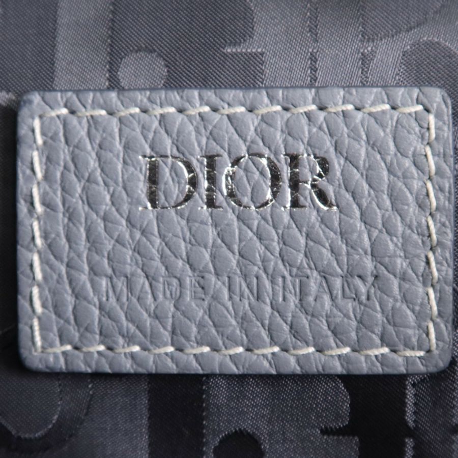 Dior 牛皮皮革Saddle Backpack銀扣背包-5