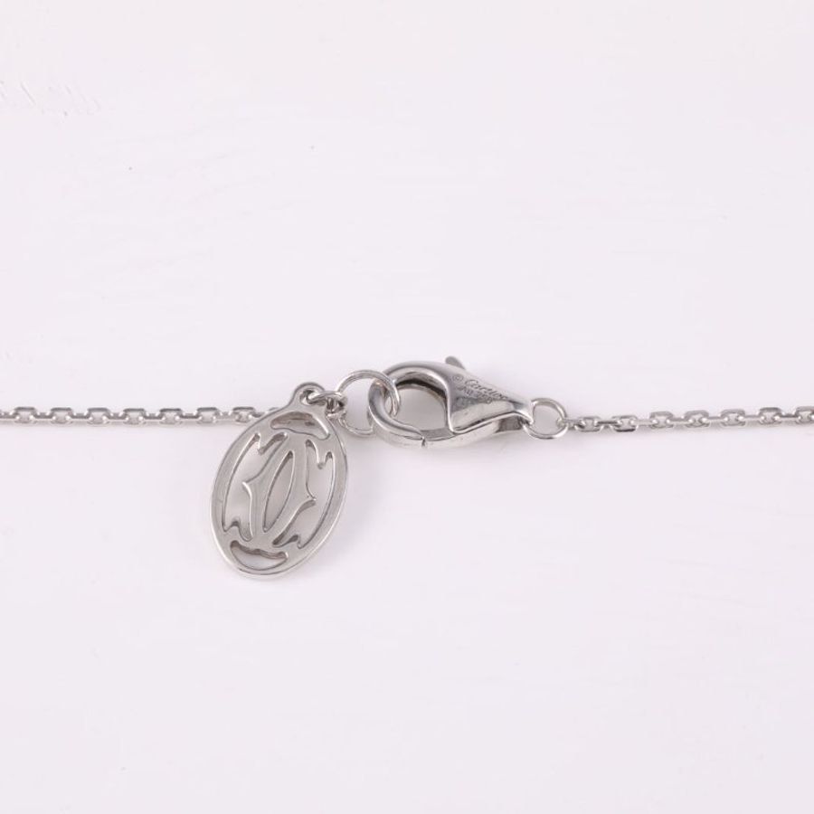 Cartier 18K白金鑽石白金d'Amour飛碟項鏈滿鑽18k金51分鑽18K/項鍊-4