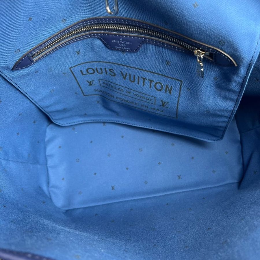 LV M45128 NEVERFULL MM 藍色漸層托特包-5