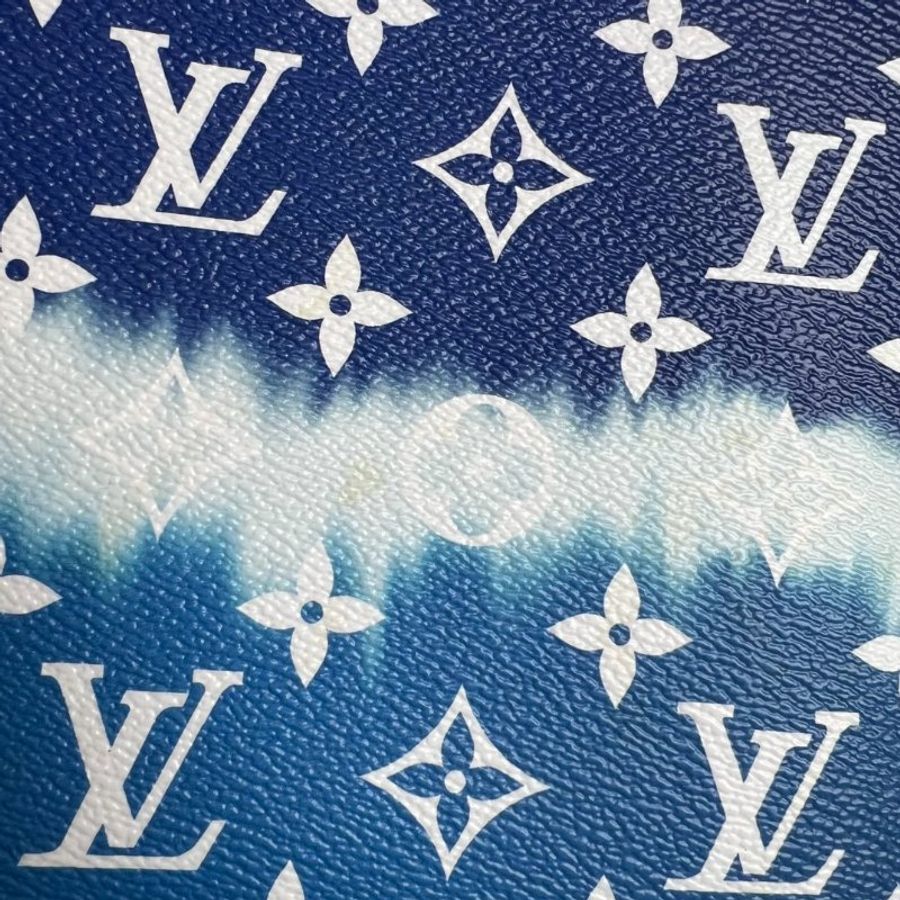 LV M45128 NEVERFULL MM 藍色漸層托特包-10