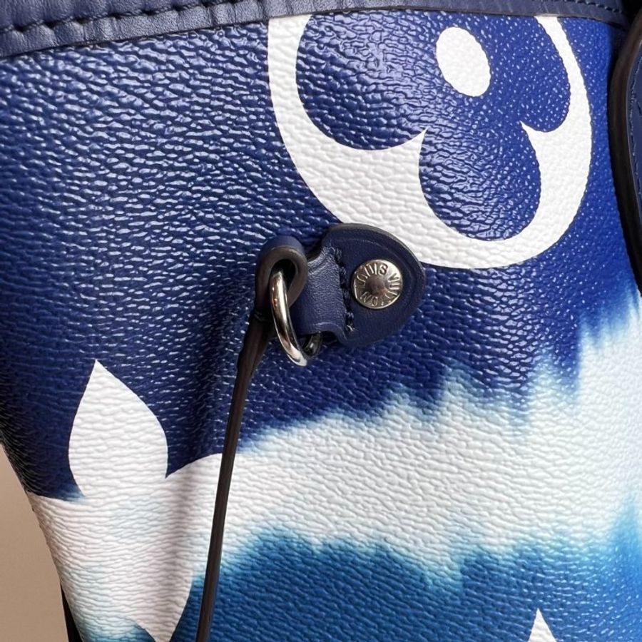 LV M45128 NEVERFULL MM 藍色漸層托特包-14