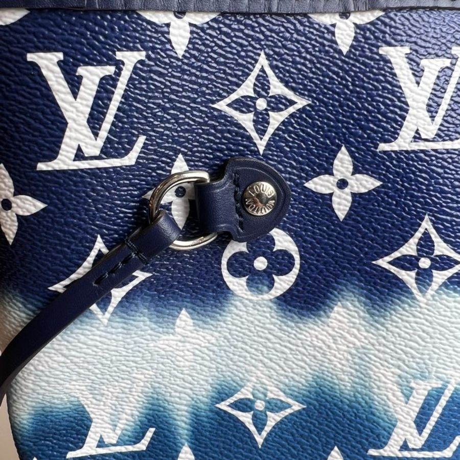 LV M45128 NEVERFULL MM 藍色漸層托特包-17