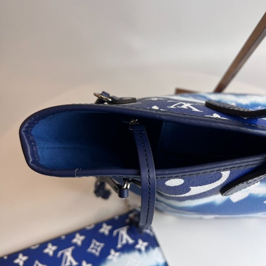 LV M45128 NEVERFULL MM 藍色漸層托特包-18