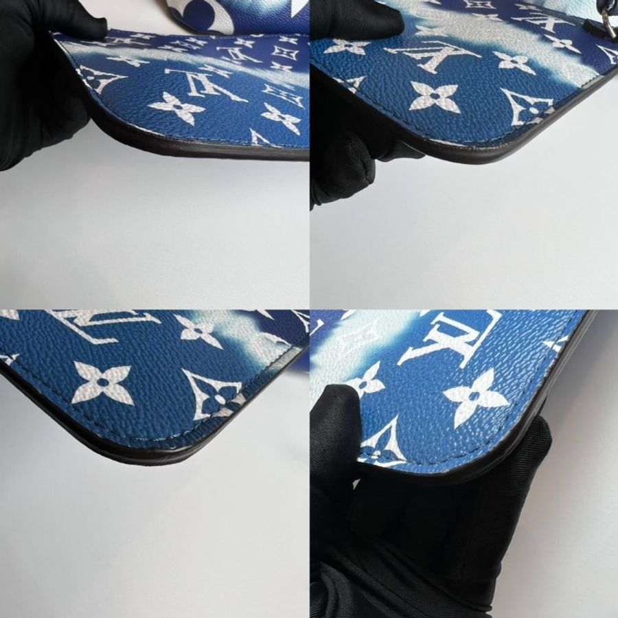 LV M45128 NEVERFULL MM 藍色漸層托特包-21