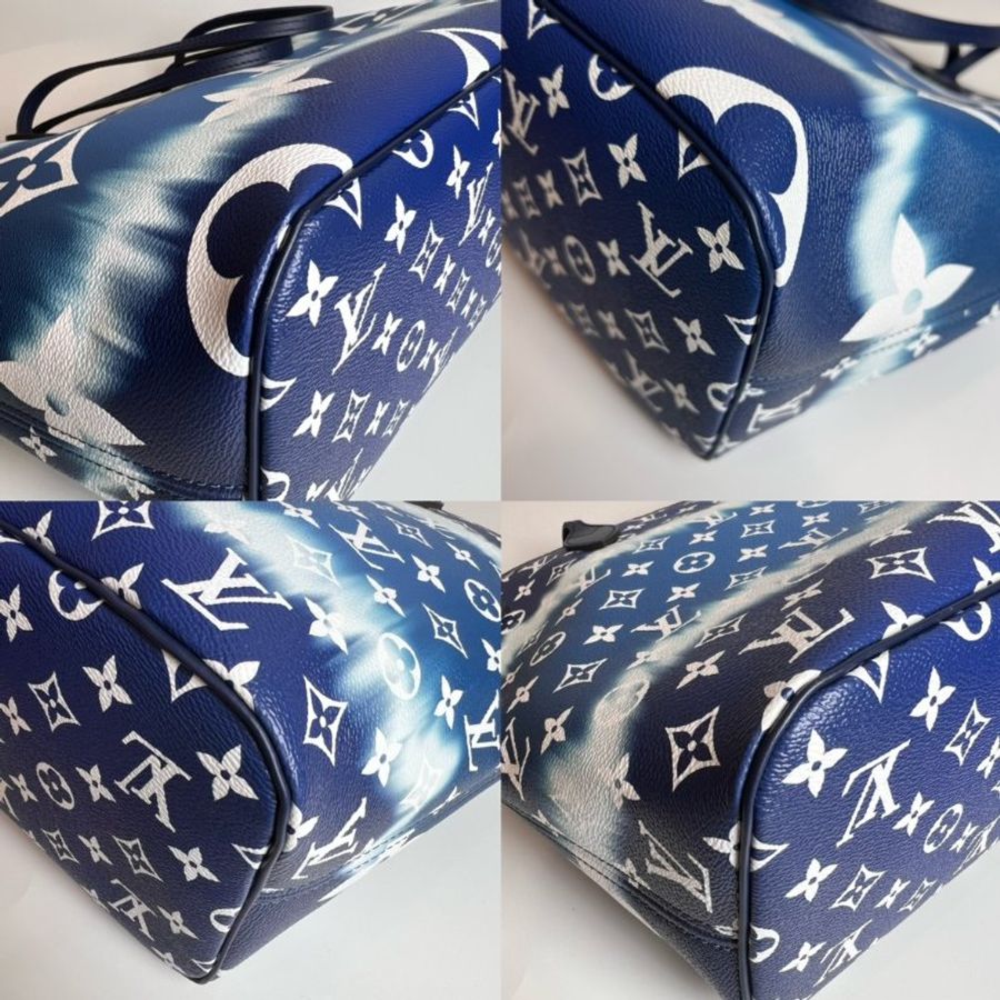 LV M45128 NEVERFULL MM 藍色漸層托特包-22