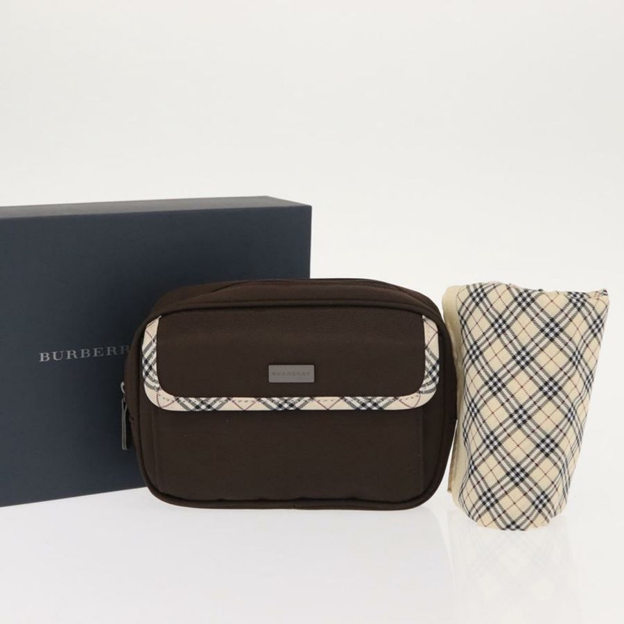 【日本直送】BURBERRY Nova 格紋手帕袋帆布兩件套 棕色 米色 正品 am9497-18
