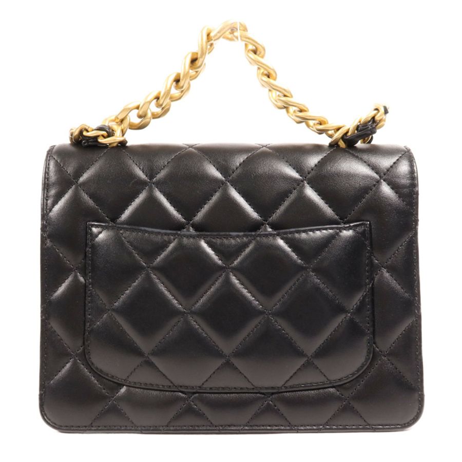 CHANEL 【激減優惠】羊皮皮革Shoulder Bag金扣手挽肩背兩用袋-1
