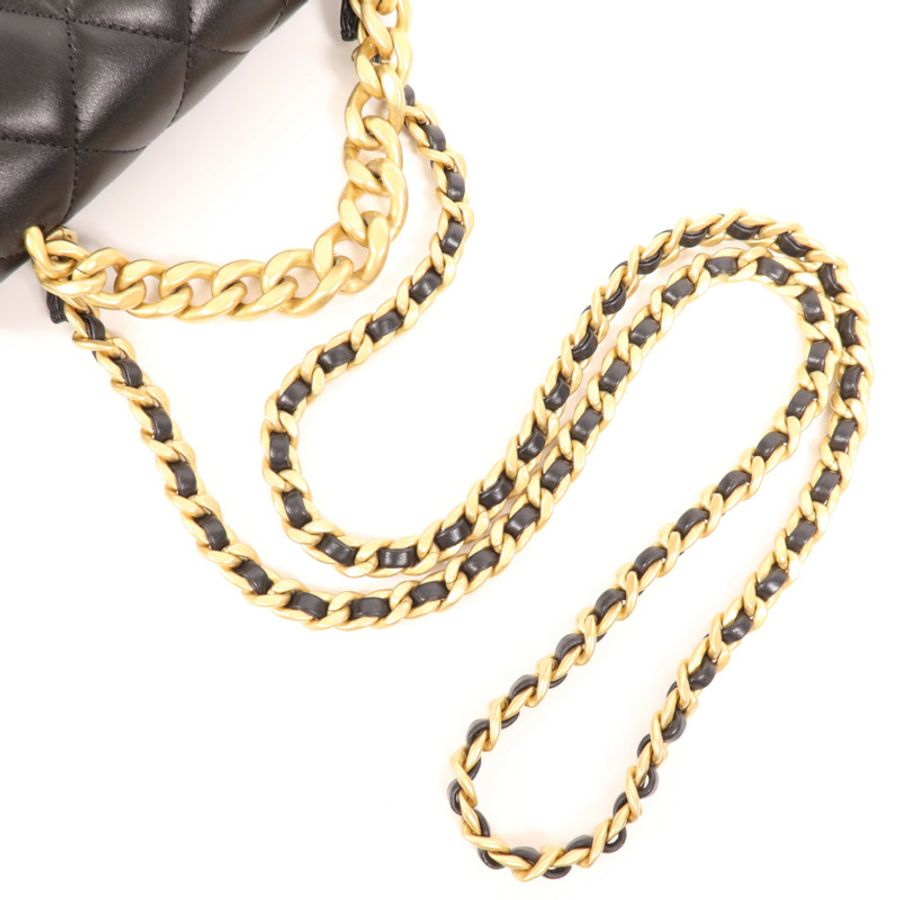 CHANEL 【激減優惠】羊皮皮革Shoulder Bag金扣手挽肩背兩用袋-4