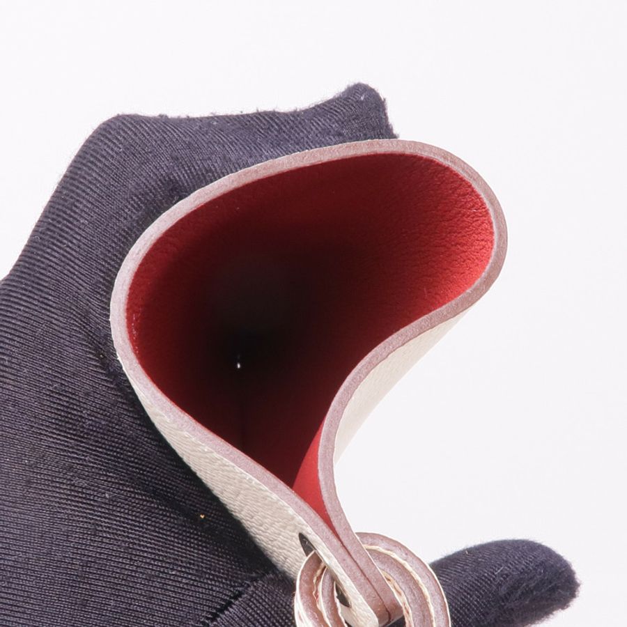 HERMES Epsom皮革H Sellier Glasses Case銀扣眼鏡盒Craie-4