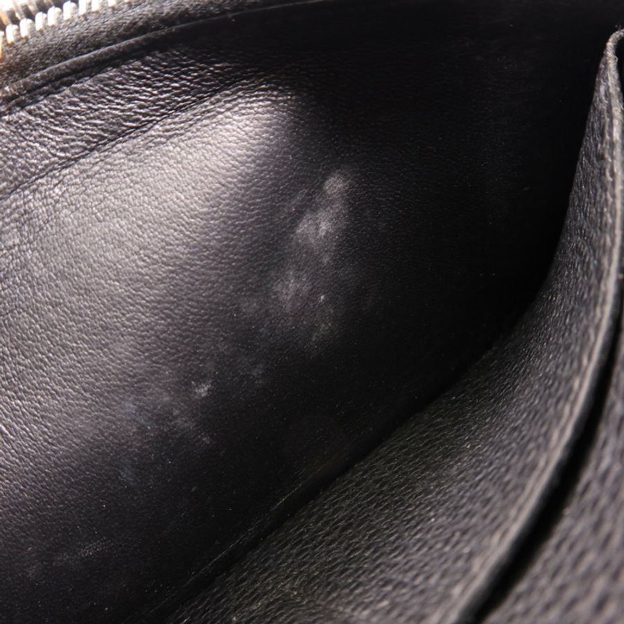 HERMES Togo皮革Dogon Compact銀扣錢包Noir-15