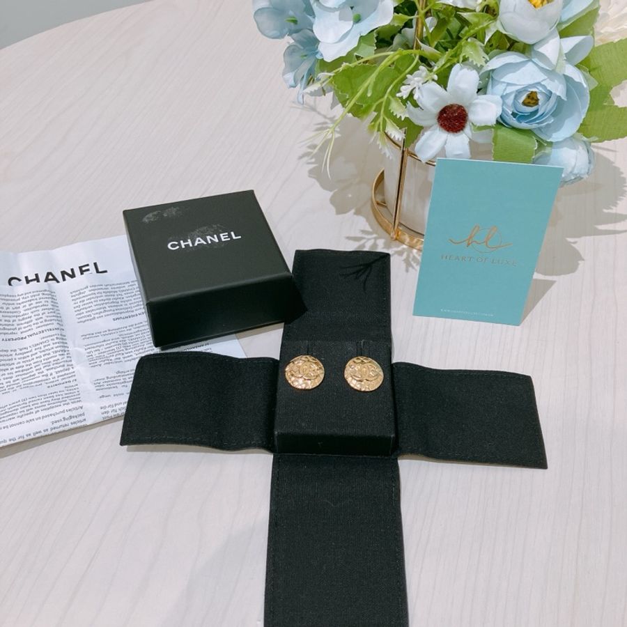 TK1871 CHANEL 香奈兒可可刻印圓形耳環COCO MARK CIRCLE EARRINGS-10