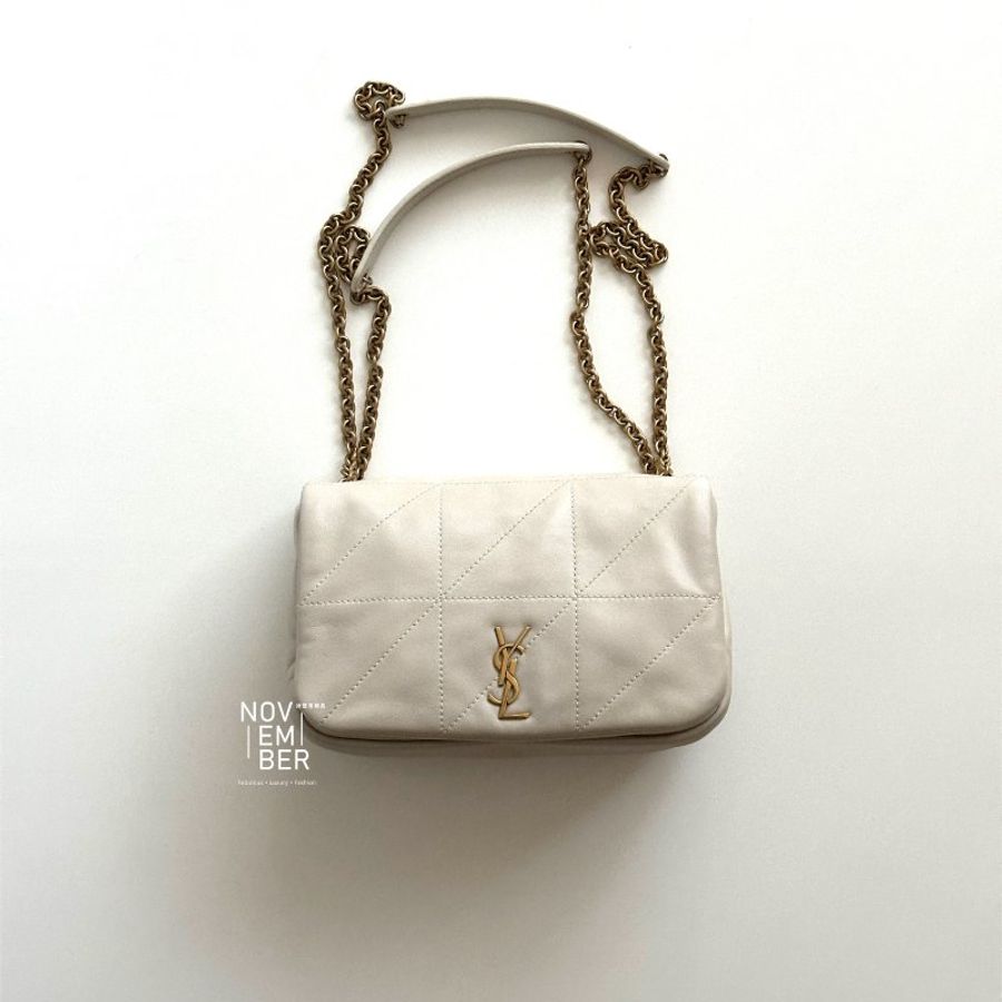 閒置新✨ Saint Laurent YSL 聖羅蘭 Jamie 4.3 mini 白色金釦-1