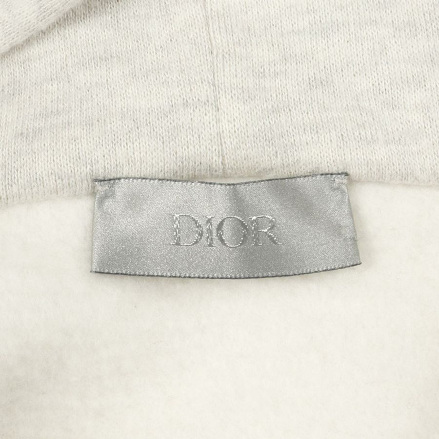 Dior ERL 連帽衫,棉滌混紡,灰色/銀色,二手男款 XXL 碼-2