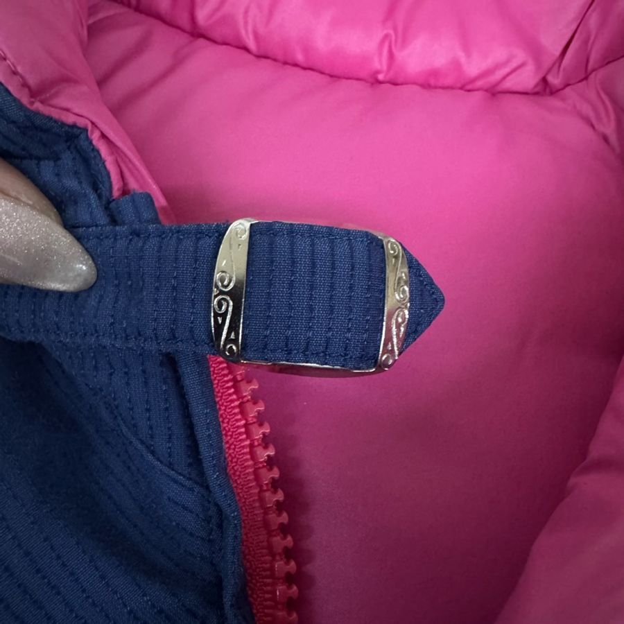 Moncler ASICS 滑雪雙面(粉紅色&海軍藍)尼龍拉鍊羽絨外套-3