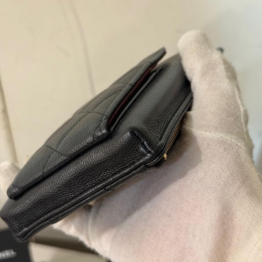#近新閒置 #超稀有釋出 香奈兒黑金荔枝皮斜挎手機包 #多功能超時尚-11