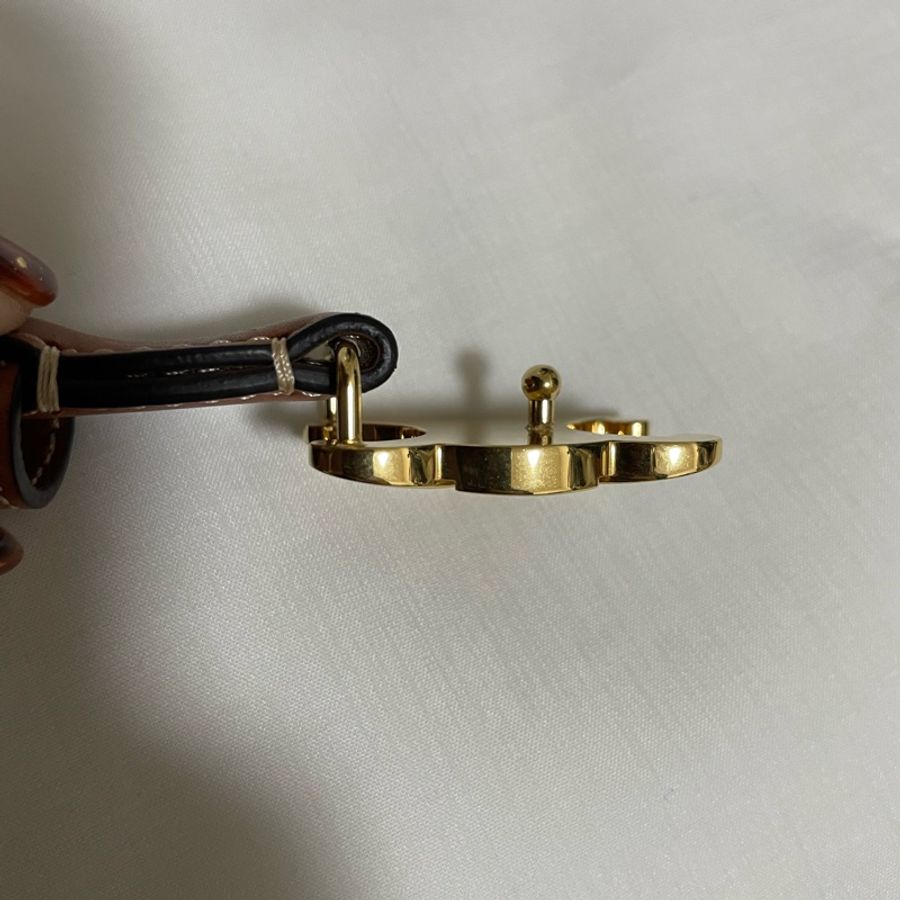 Celine 金棕 凱旋門 皮帶 腰帶 TRIOMPHE 18mm-12