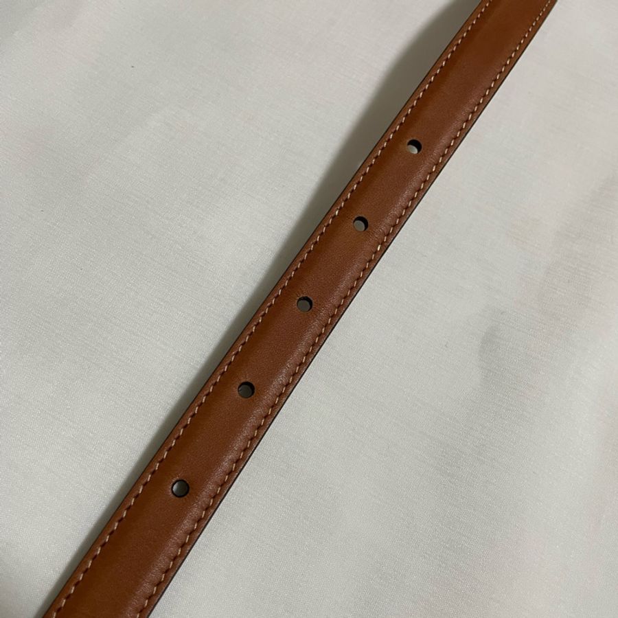 Celine 金棕 凱旋門 皮帶 腰帶 TRIOMPHE 18mm-18