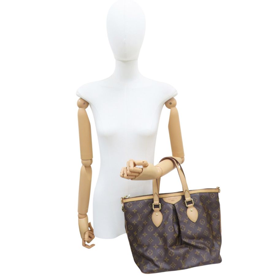 原棕色花帆布Palermo PM 兩包【LOUIS VUITTON LV 路易威登】M40145-8