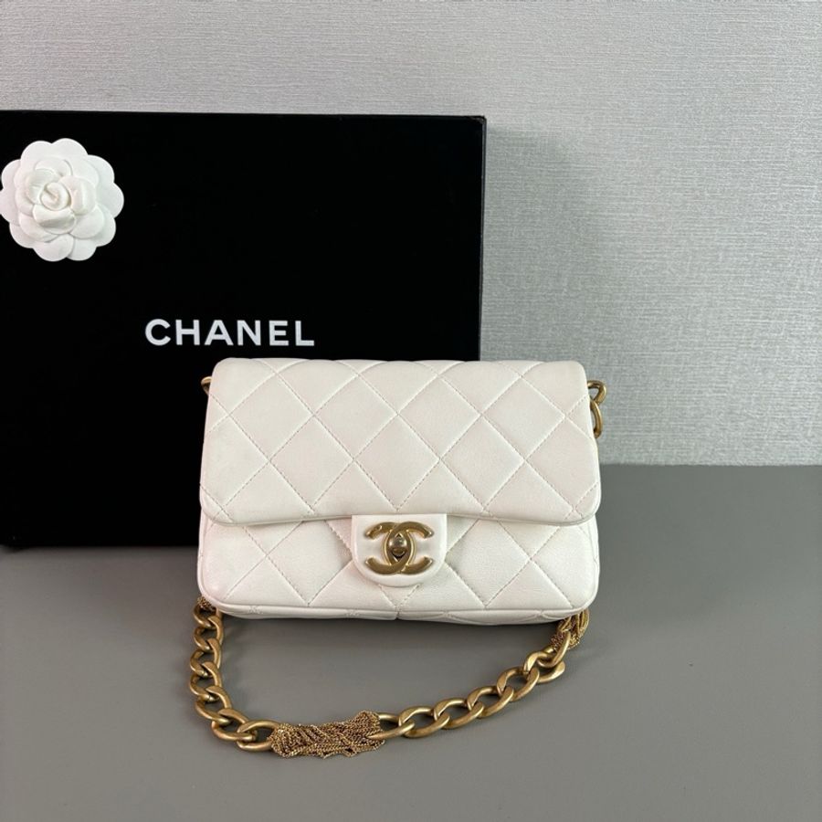 Chanel 香奈兒 白金流蘇單肩包 氣質滿滿🤍-1