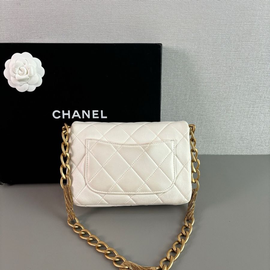 Chanel 香奈兒 白金流蘇單肩包 氣質滿滿🤍-4