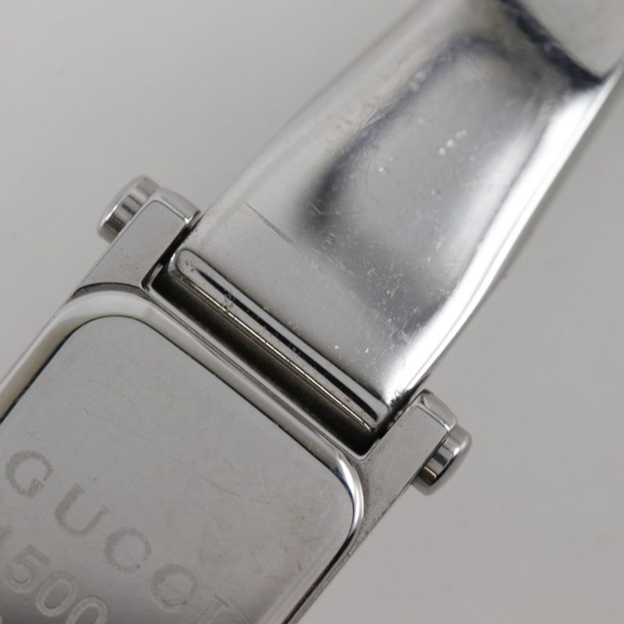 Gucci 1500L 女士不鏽鋼石英模擬腕錶，粉紅色錶盤-12